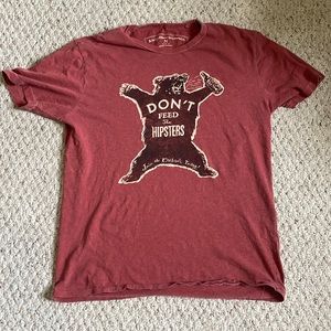 Lucky brand don’t feed the hipsters shirt.